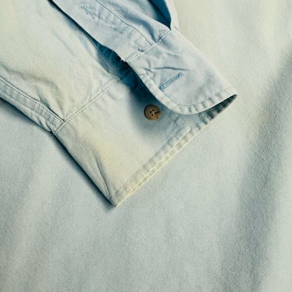 Banana Republic Button Up 100% Cotton Shirt Men's Size XL Light Chambray Blue - Picture 3 of 12